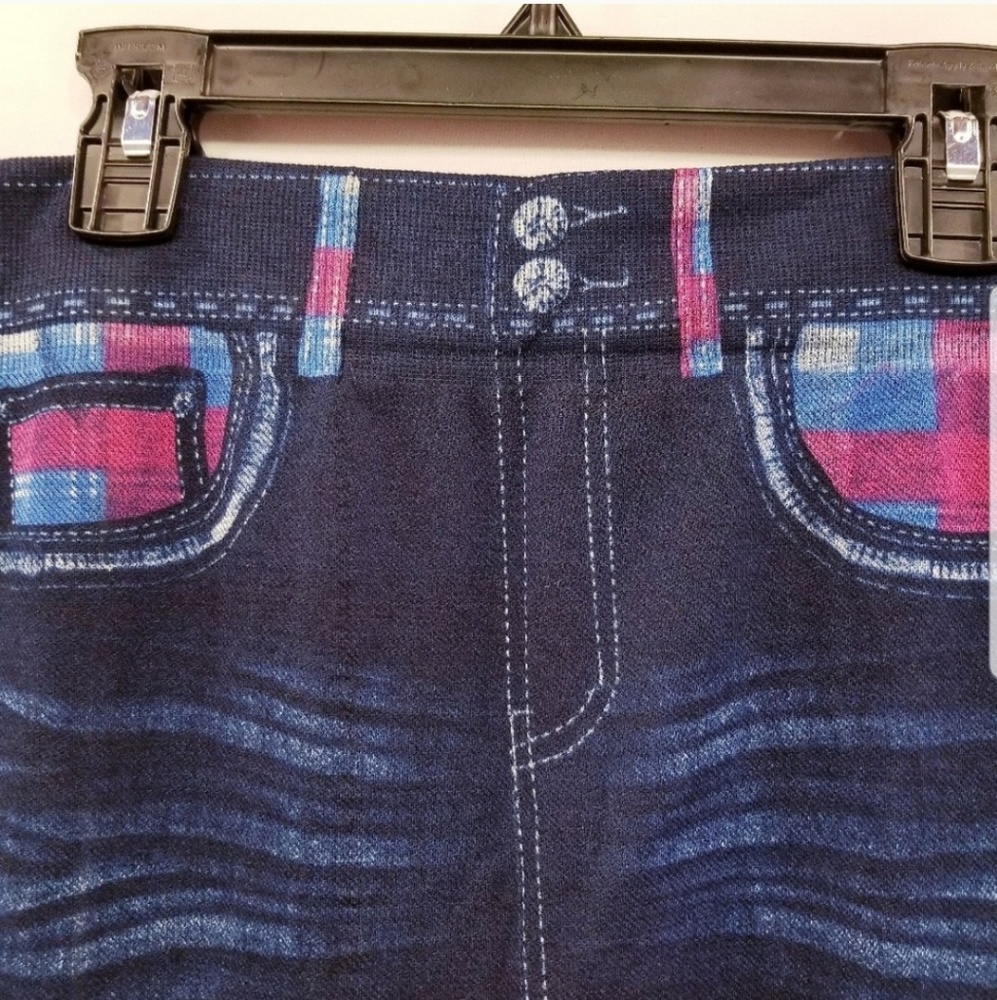 High Rise Jeggings Punky Plaid Stretch Skinny - Picture 6 of 7